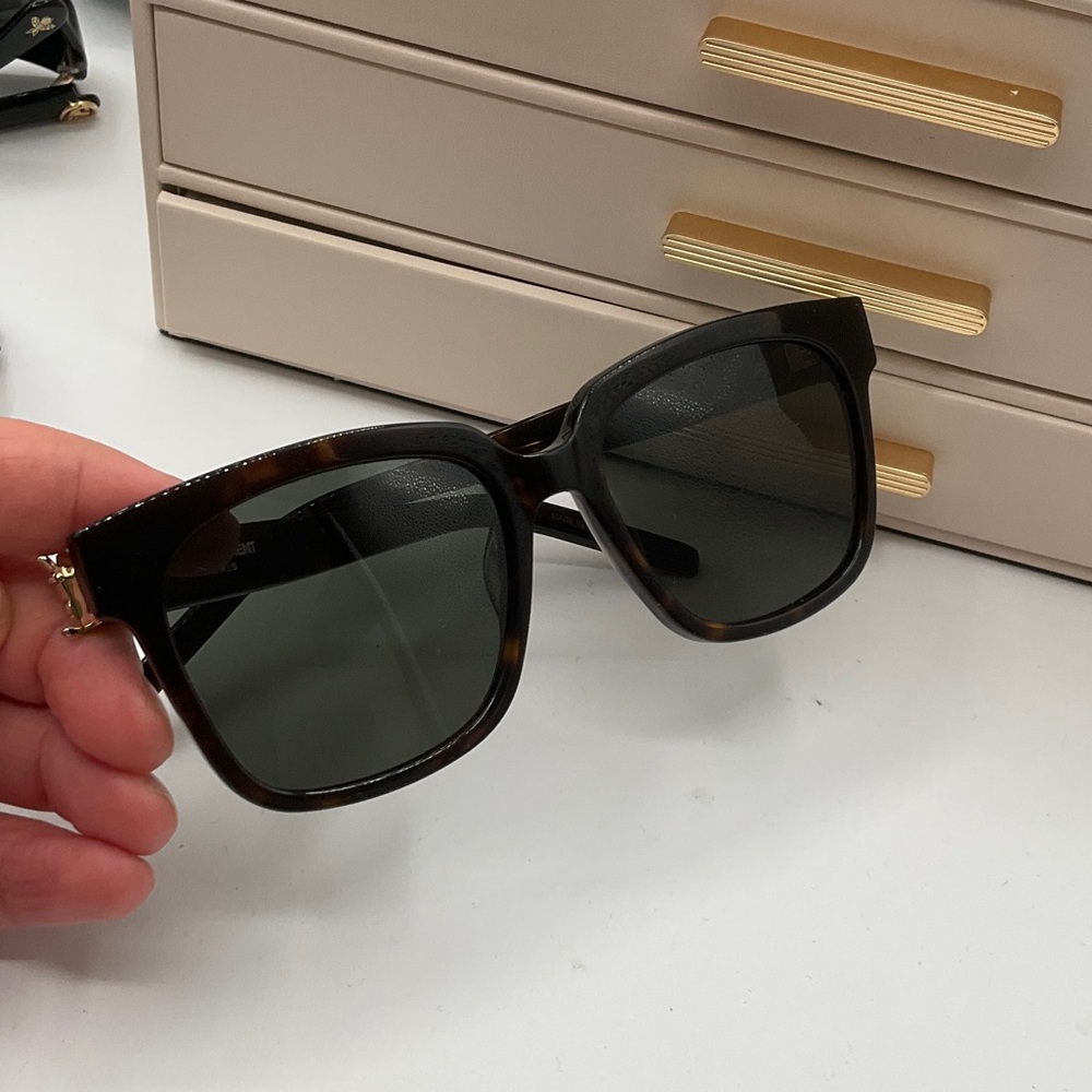 Saint Laurent Tortoiseshell Square Sunglasses - image 4